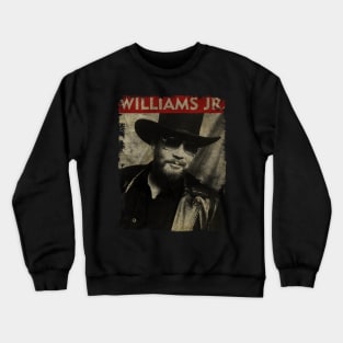 TEXTURE ART- Hank Williams Jr. - RETRO STYLE 2 Crewneck Sweatshirt